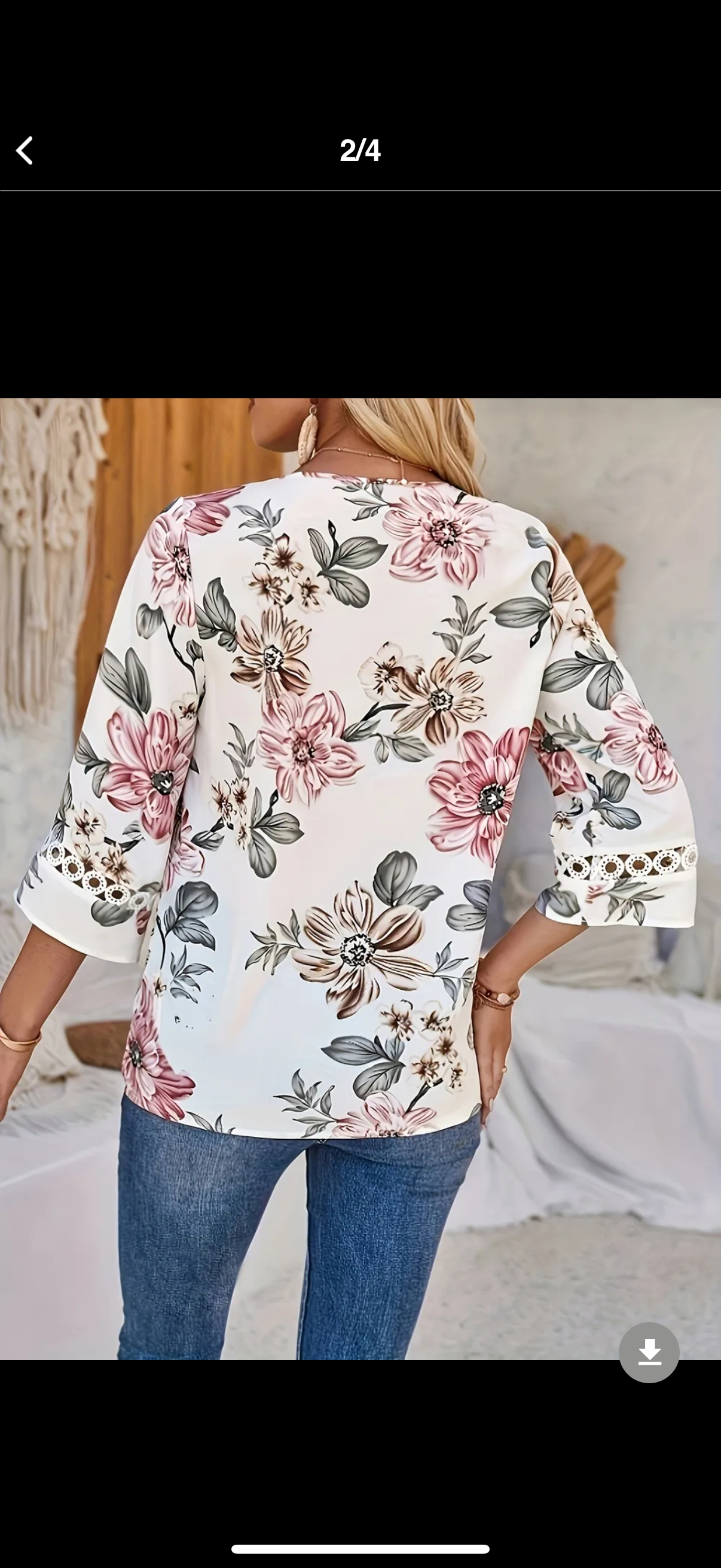 Floral Print V-Neck Blouse