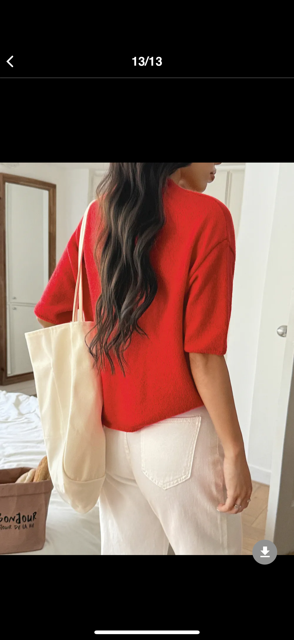 Ribbed Hem Round Neck Sweater