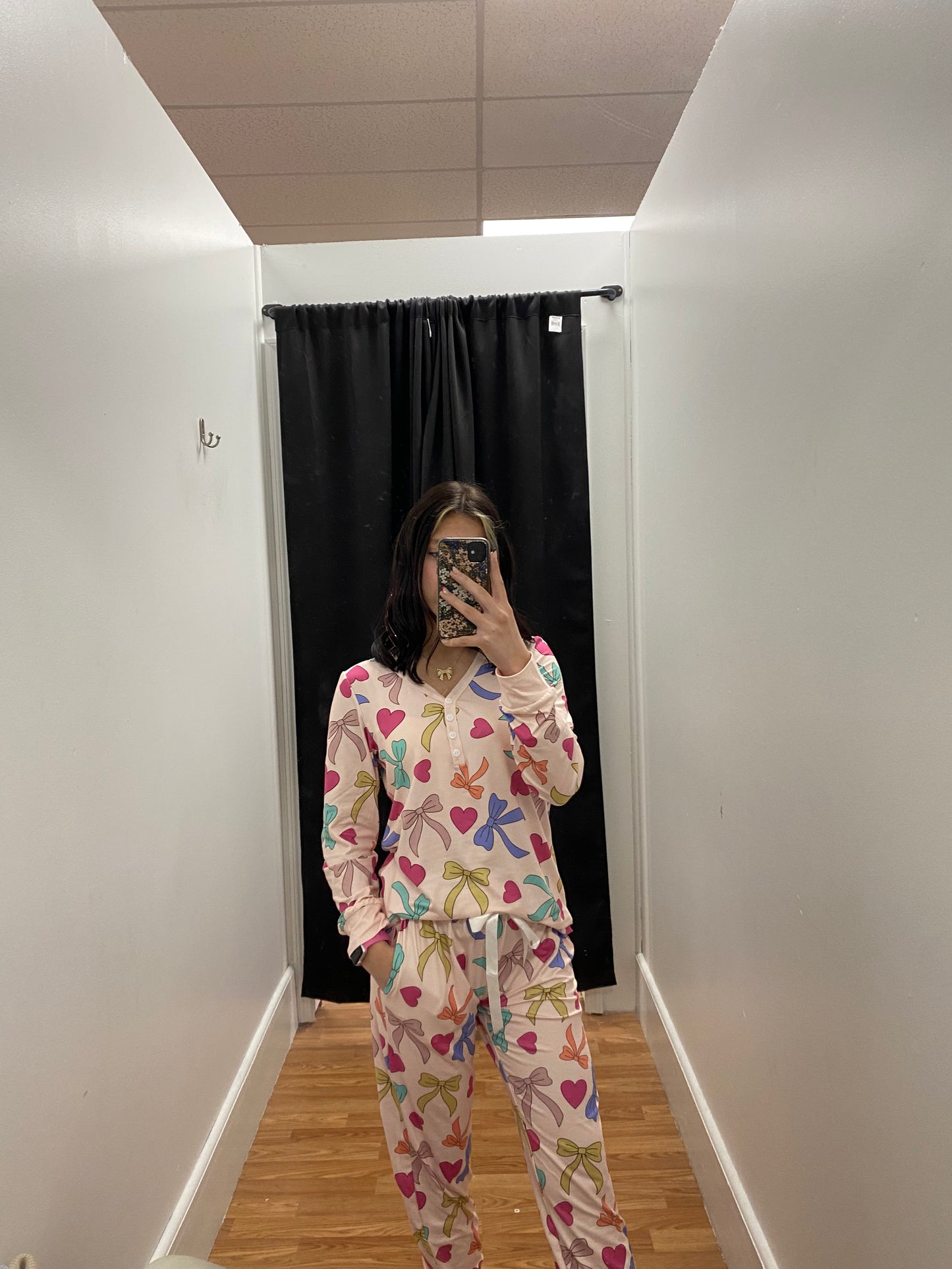 Shirley and Stone Bow Heart Pajamas
