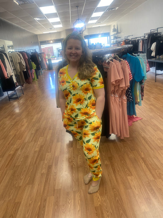 Sunflower 2 piece Pajamas