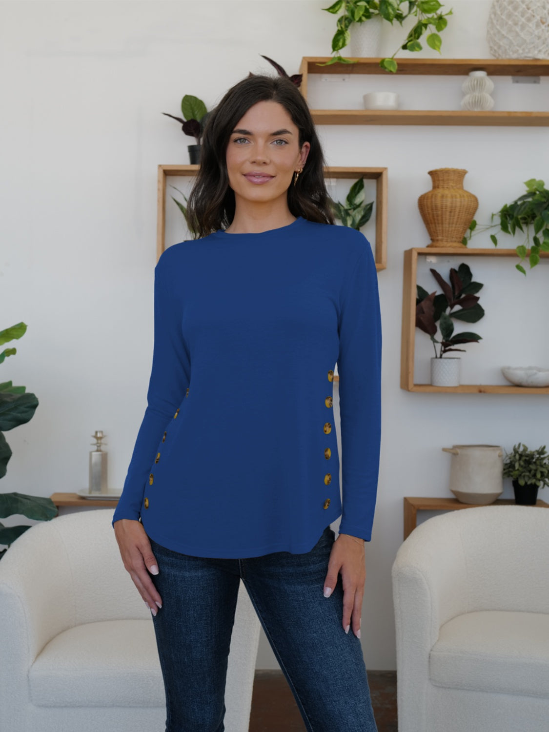 Round Neck Long Sleeve T-Shirt