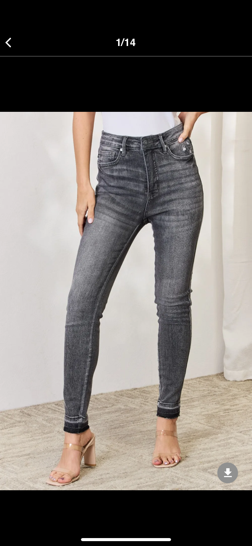 Judy Blue Full Size High Waist Tummy Control Release Hem Skinny Jeans