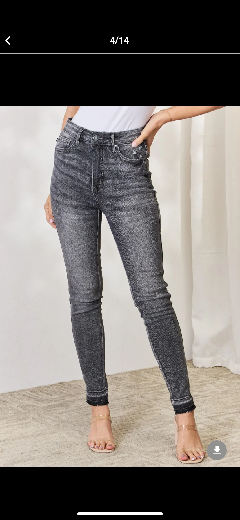 Judy Blue Full Size High Waist Tummy Control Release Hem Skinny Jeans