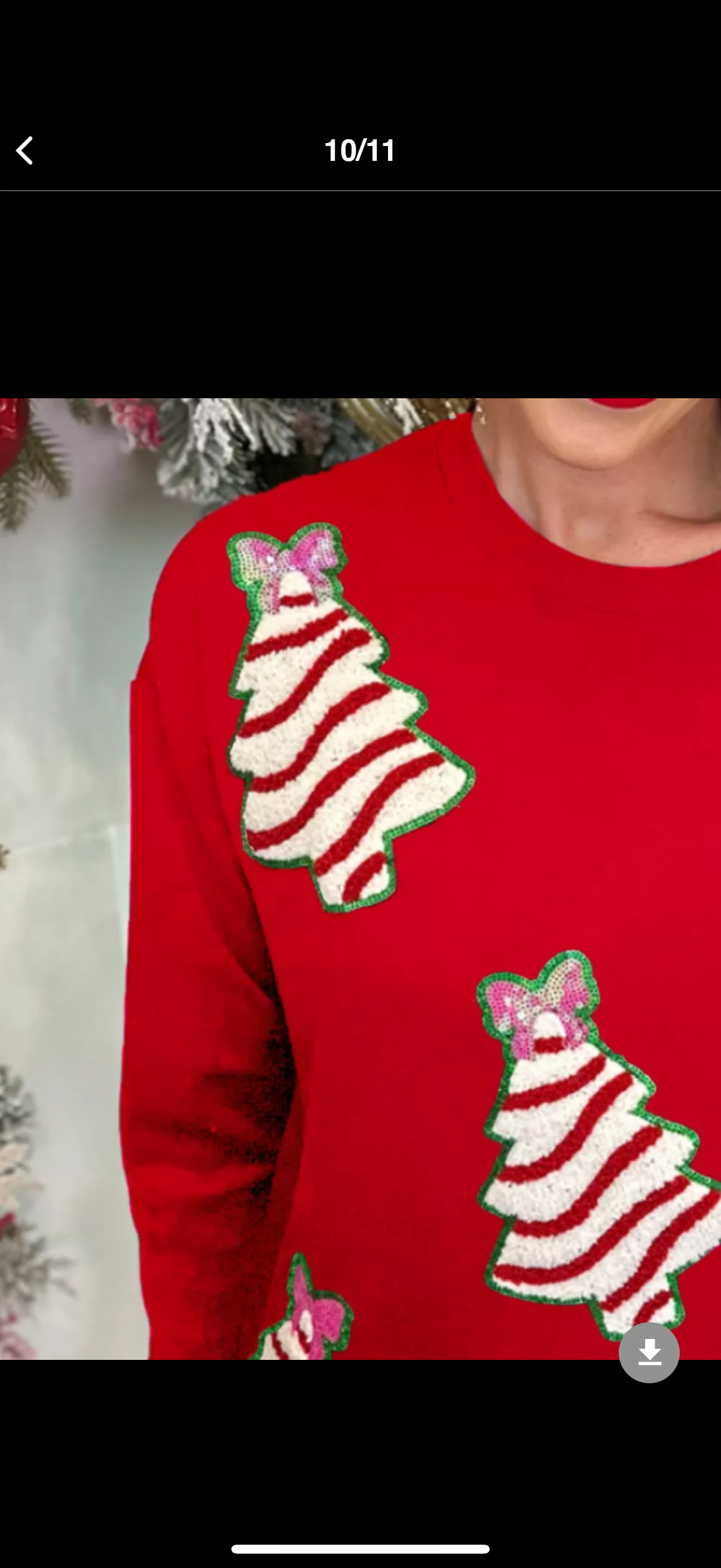 Christmas Tree Sequin Long Sleeve Sweatshirt