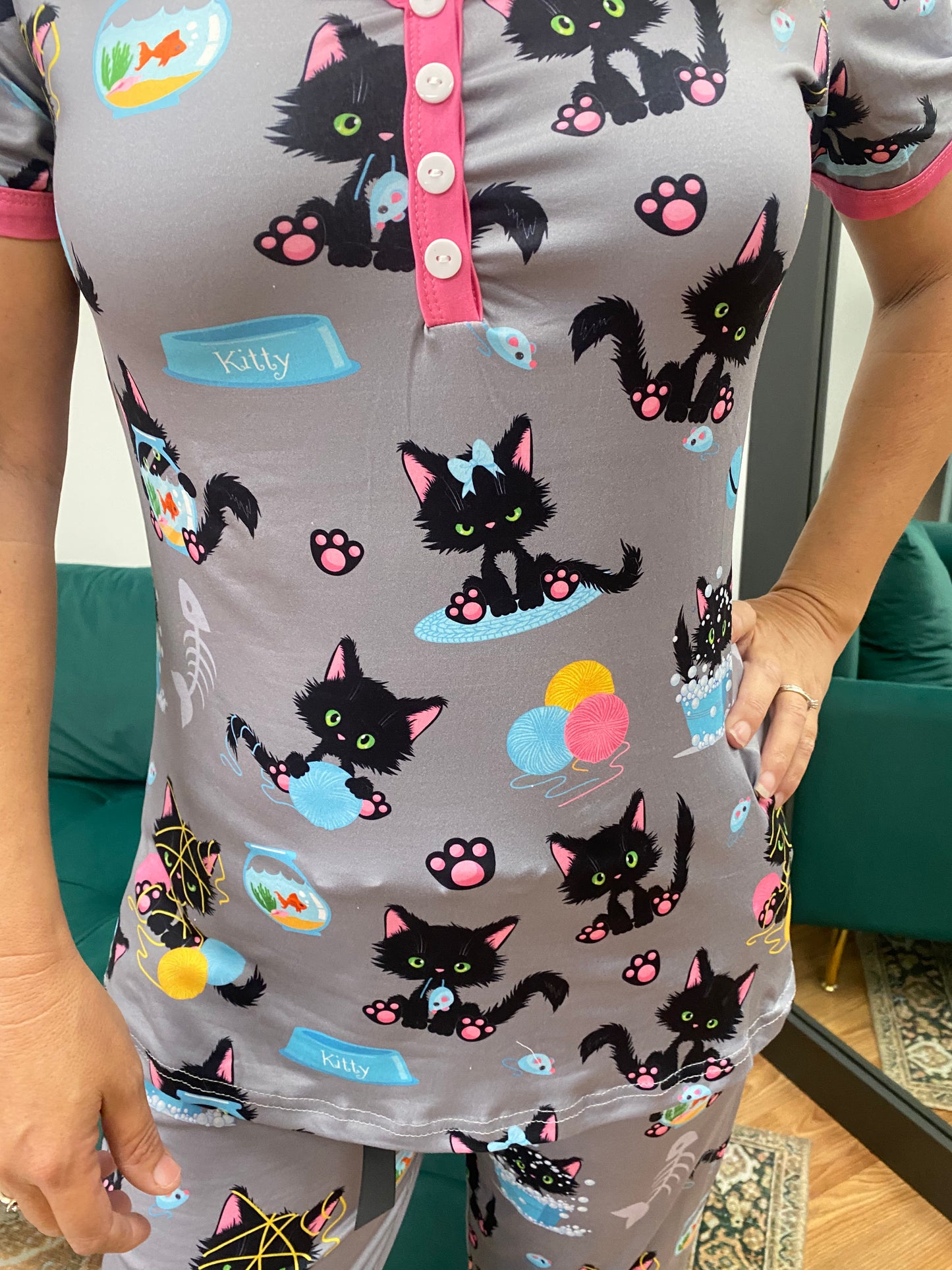 Cat Pajamas by Shirley and Stone