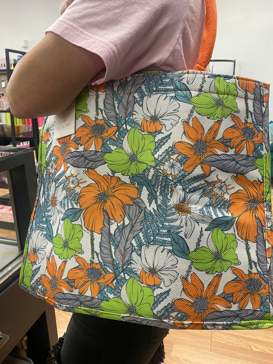 Floral tote bag