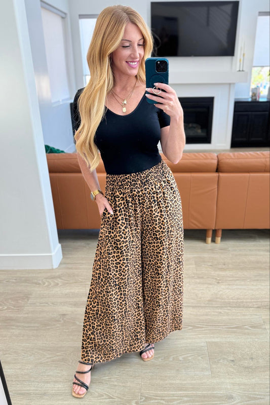 Leopard Smocked Pants