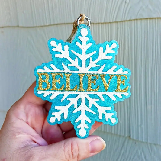 Believe Car Air Freshener in the scent Bow ties and bourbon