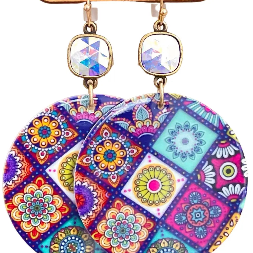 Multi-Color Disc Earring