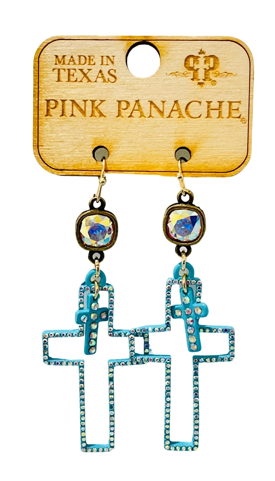 Turquoise Cross Earring