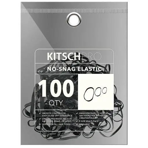 Elastic no snag bands 100 pc - black