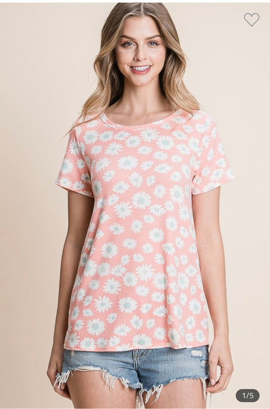 Floral Print Tee Shirt